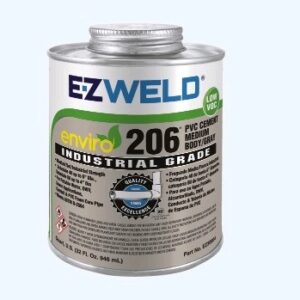 SOLVENT CEMENT MEDIUM PVC 32oz EZ WELD GRAY 206