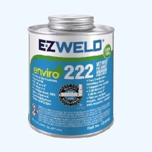 SOLVENT CEMENT MEDIUM PVC (1/8) BLUE EZ WELD 222 (16oz)