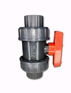 VALVULA BOLA 1-1/2X150# DU S/S PVC