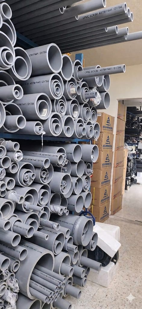 Inventario de Tubería CPVC SCH 80 en Asumincol Colombia